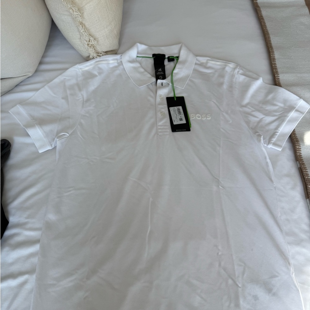 BOSS Men's White Polo Shirt